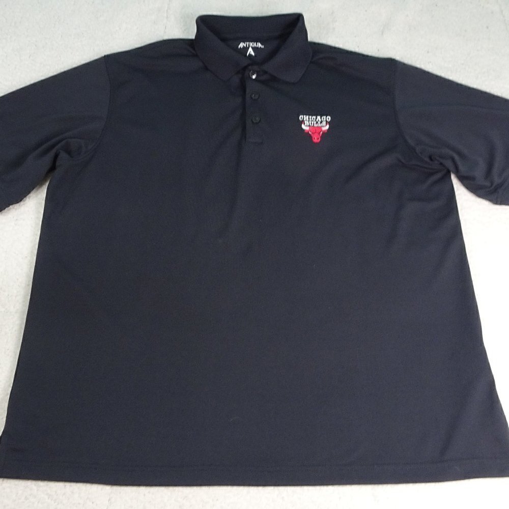 NBA Chicago Bulls Black Polo Shirt Large